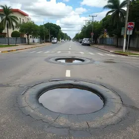 buracos na Av. Marquês de Herval